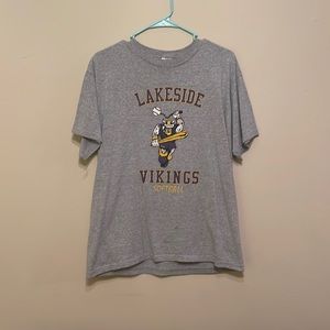 Grey Lakeside Vikings softball. Size: Large